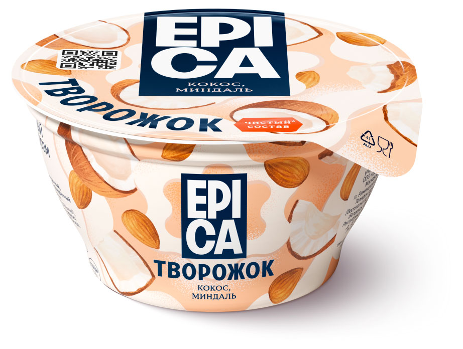 Изображение товара Творожный десерт EPICA Flavorite Кокос-Миндаль 8.9% БЗМЖ
