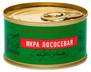 Изображение товара Икра горбуши «Красное Золото» зернистая соленая, 140 г