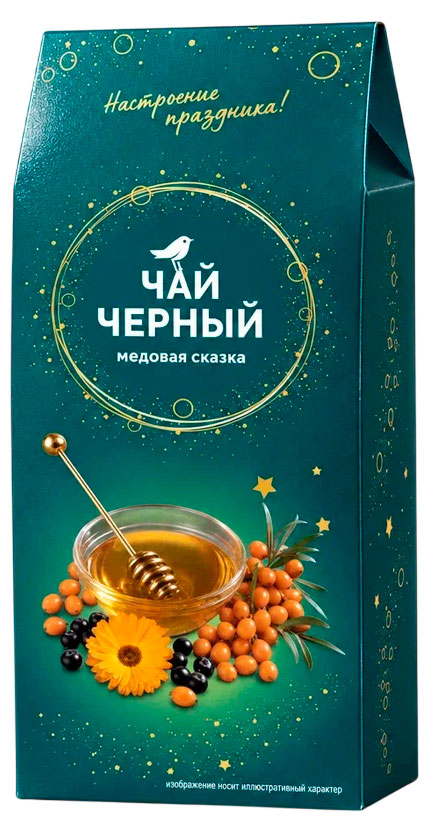 Изображение товара Чай черный АШАН Красная птица Медовая сказка, 50 г