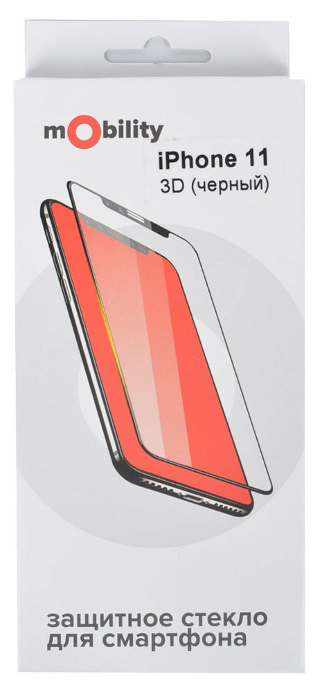 Изображение товара Защитное стекло mObility для iPhone 11 3D черное
