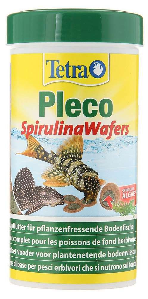 

Корм для крупных донных рыб Tetra Pleco Spirulina Wafers чипсы, 250 мл