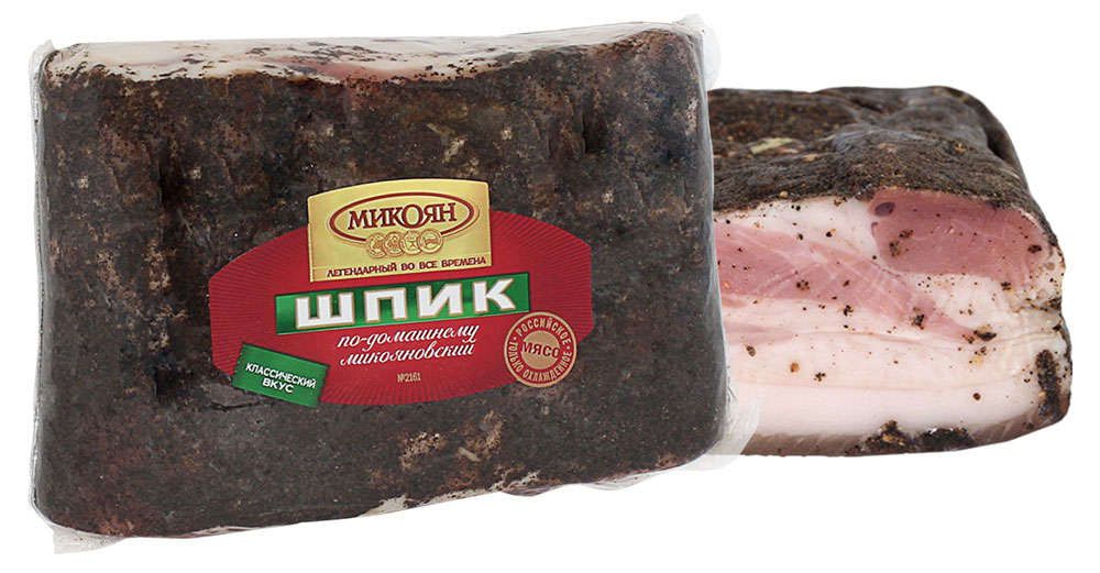 

Шпик Микоян по-Домашнему (0,1-0,3 кг) , 1 упаковка ~ 0,25 кг