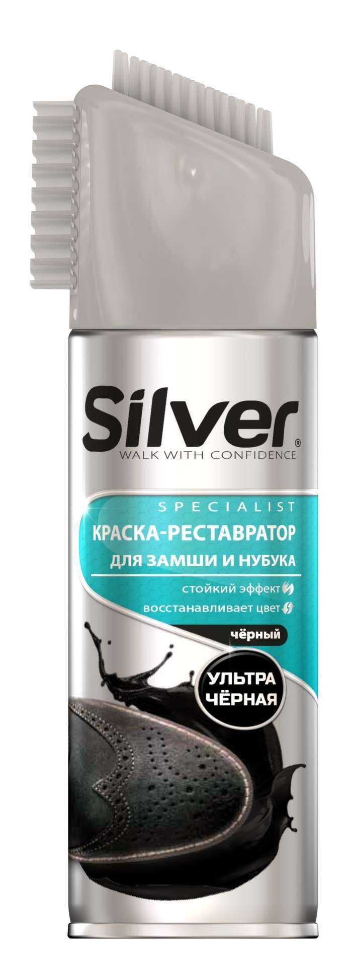 

Краска-реставратор для замши и нубука Silver Черный, 250 мл