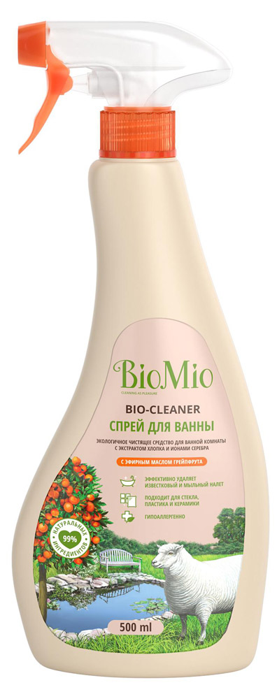 

Чистящее средство для ванной и туалета BioMio Грейпфрут, 500 мл