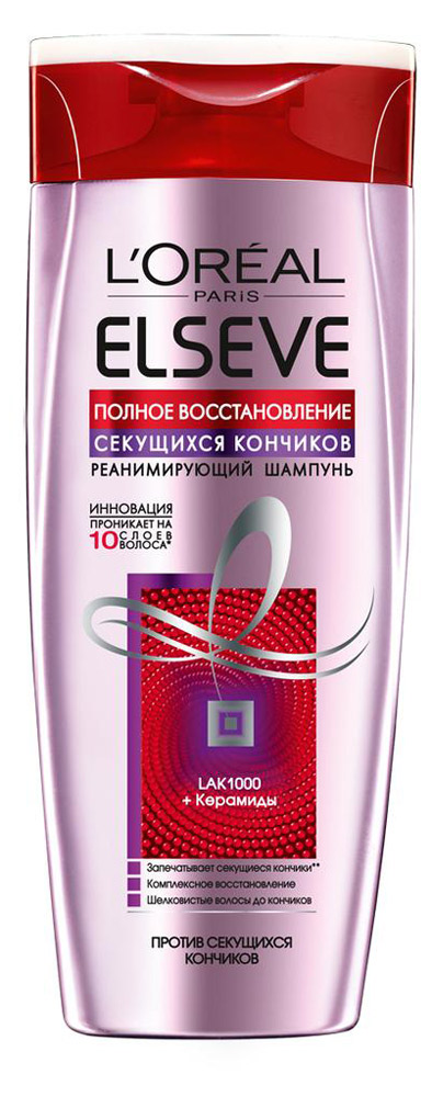 

Шампунь для волос L'Oreal Paris Elseve Восстановление секущихся кончиков, 400 мл