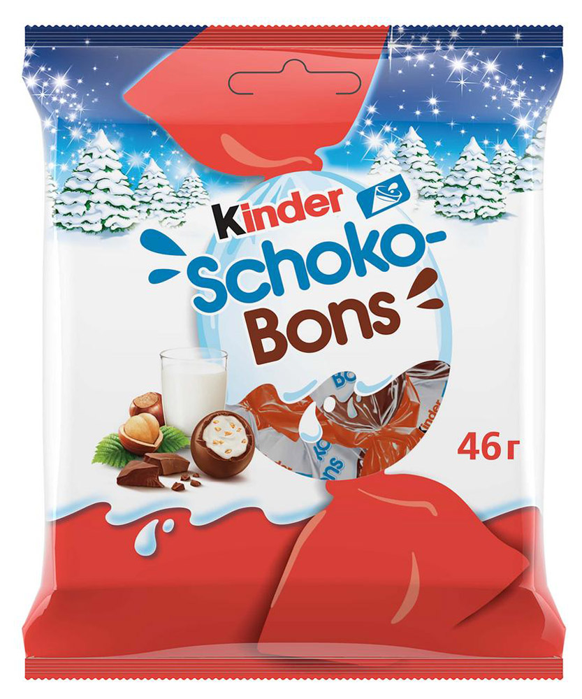 

Конфеты из молочного шоколада Kinder Schoko-Bons, 46 г