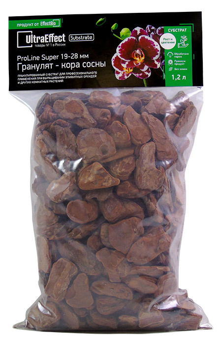 Изображение товара Гранулят из сосновой коры UltraEffect Super 1,2 л для орхидей и эпифитных растений