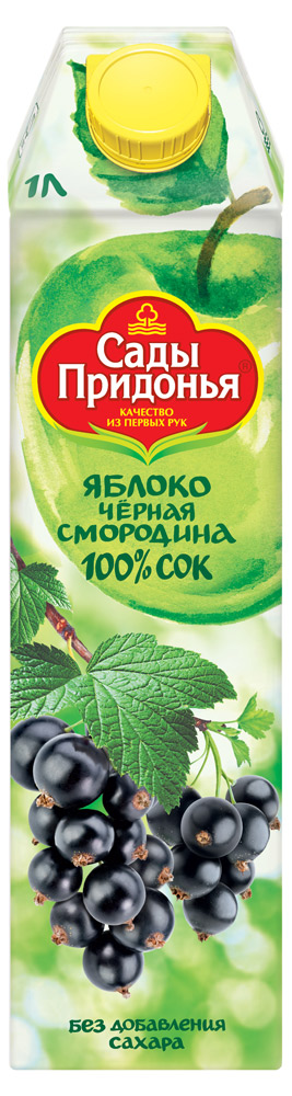 

Сок Сады Придонья яблоко черная смородина, 1 л