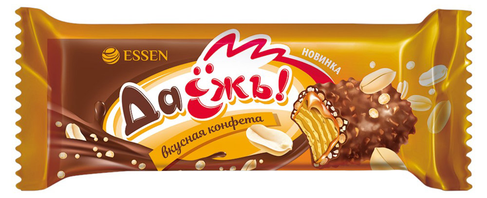 

Конфеты Essen ДаЕжъ с карамелью арахисом и криспи, вес