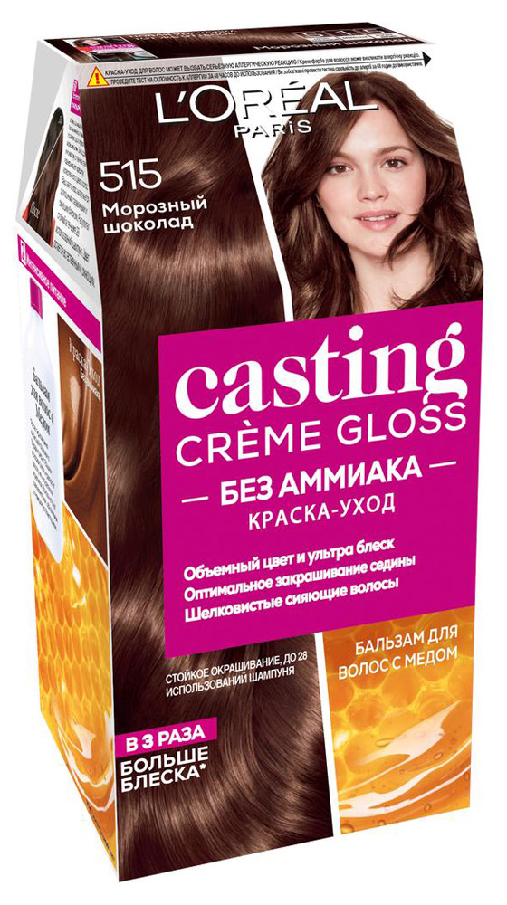 

Краска для волос L'Oreal Paris Casting Creme Gloss морозный шоколад тон 515, 180 мл
