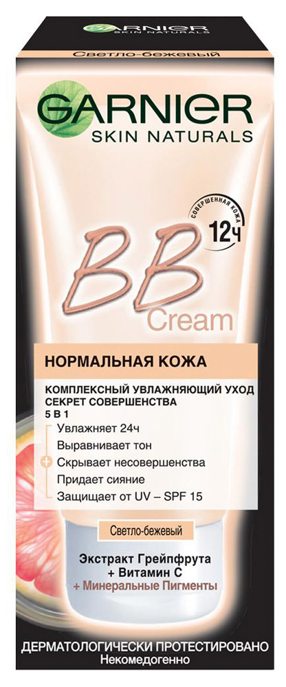 

ВВ-Крем для лица Garnier для нормальной кожи светло-бежевый, 40 мл