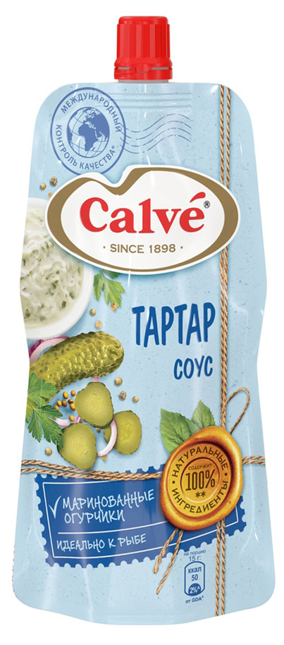 

Соус Calve Тартар маринованные огурчики, 230 г