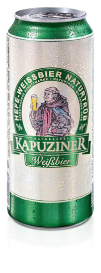 Изображение товара Пиво Kapuziner Weissbier светлое нефильтрованное 5,4%, 500 мл
