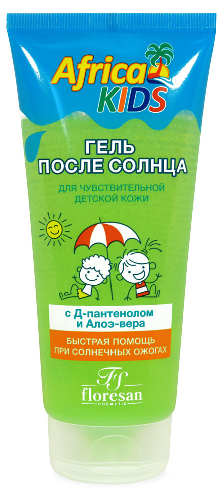 Изображение товара Гель после солнца детский Floresan Africa Kids для чувствительной кожи, 200 мл