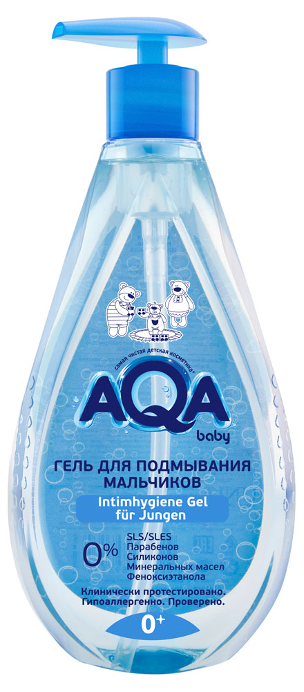 

Гель для подмывания AQA Baby для мальчиков с рождения, 400 мл