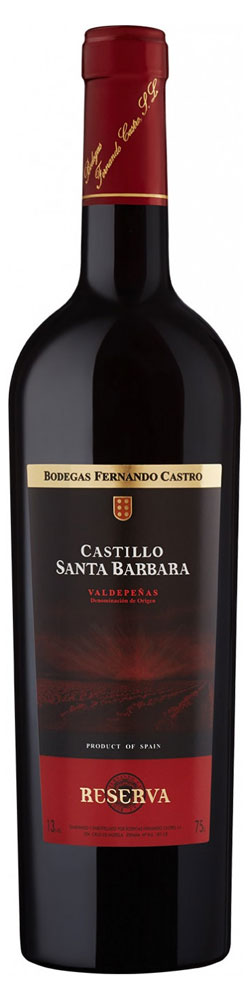 Изображение товара Вино Castillo Santa Barbara Reserva красное сухое Испания 0.75 л
