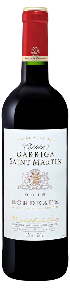 

Вино Chateau GARRIGA Saint Martin красное сухое Франция, 0,75 л
