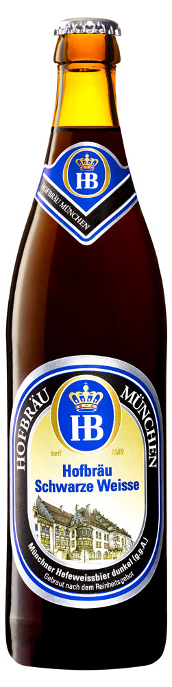 

Пиво Hofbrau Schwarze Weisse пшеничное темное нефильтрованное 5,1%, 500 мл