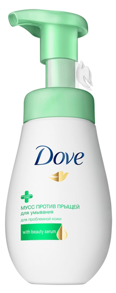

Мусс-пенка для умывания Dove для проблемной кожи против прыщей, 160 мл