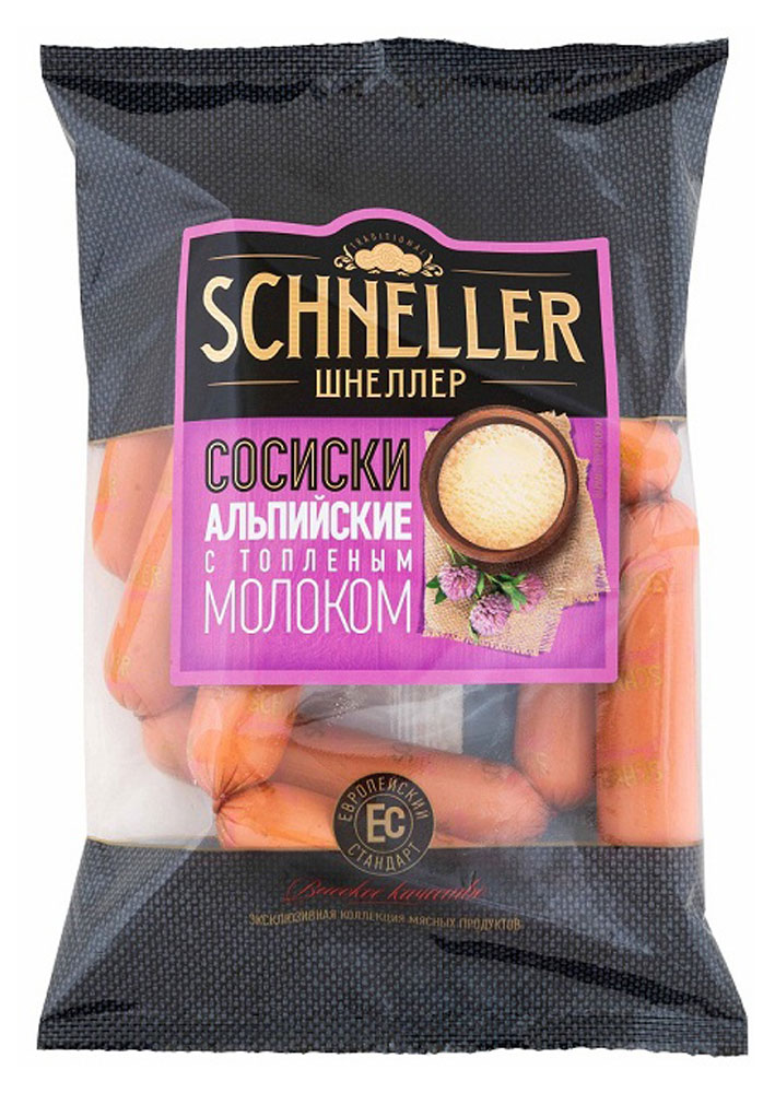 

Сосиски Schneller Альпийские с топлёным молоком, 450 г