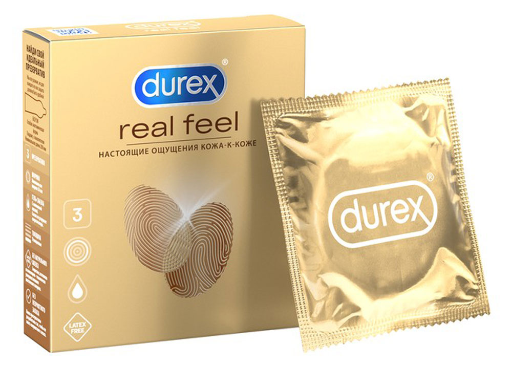 Изображение товара Презервативы Durex Real Feel безлатексные, 3 шт