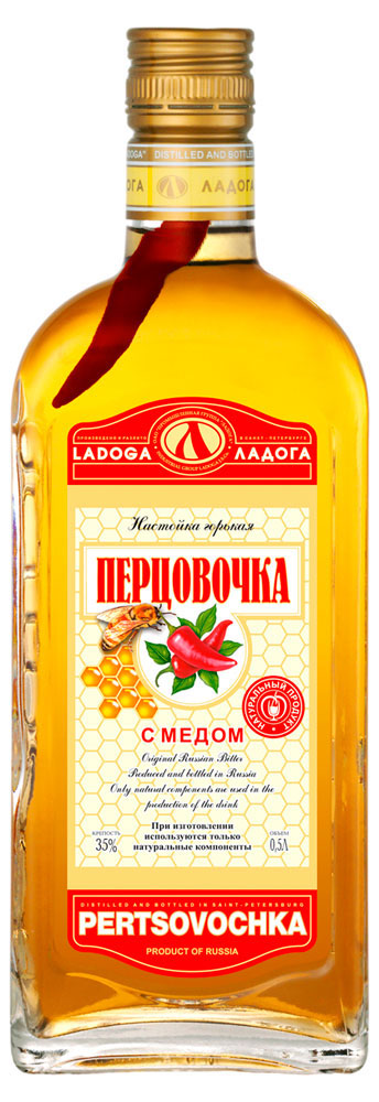 

Настойка Ладога Перцовочка с медом горькая Россия, 0,5 л