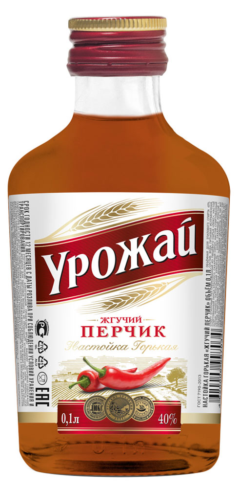 Изображение товара Настойка «Урожай» Жгучий перчик Россия, 0,1 л