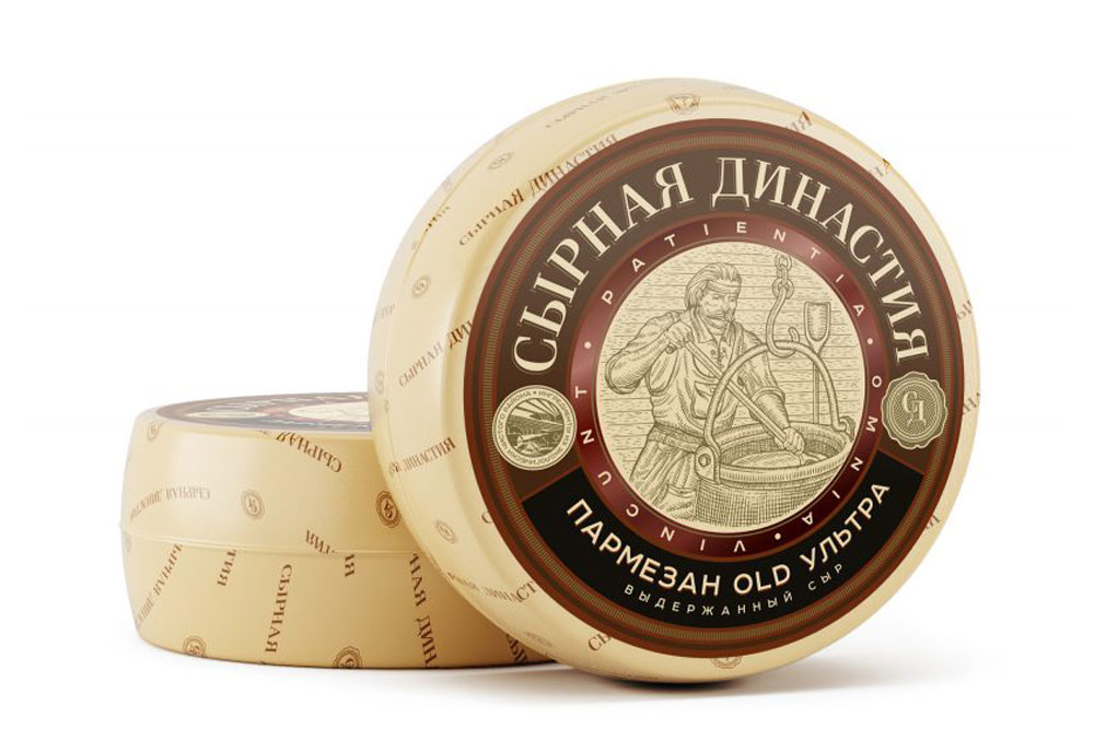 Изображение товара Сыр твердый «Сырная Династия» Пармезан OLD ультра 45% БЗМЖ, вес