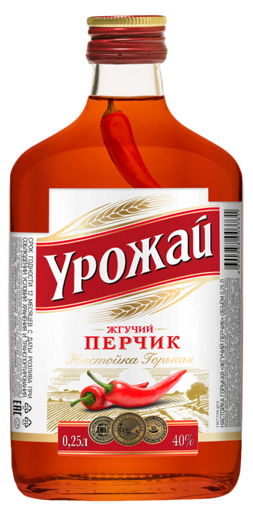 

Настойка Урожай Жгучий перчик Россия, 0,25 л