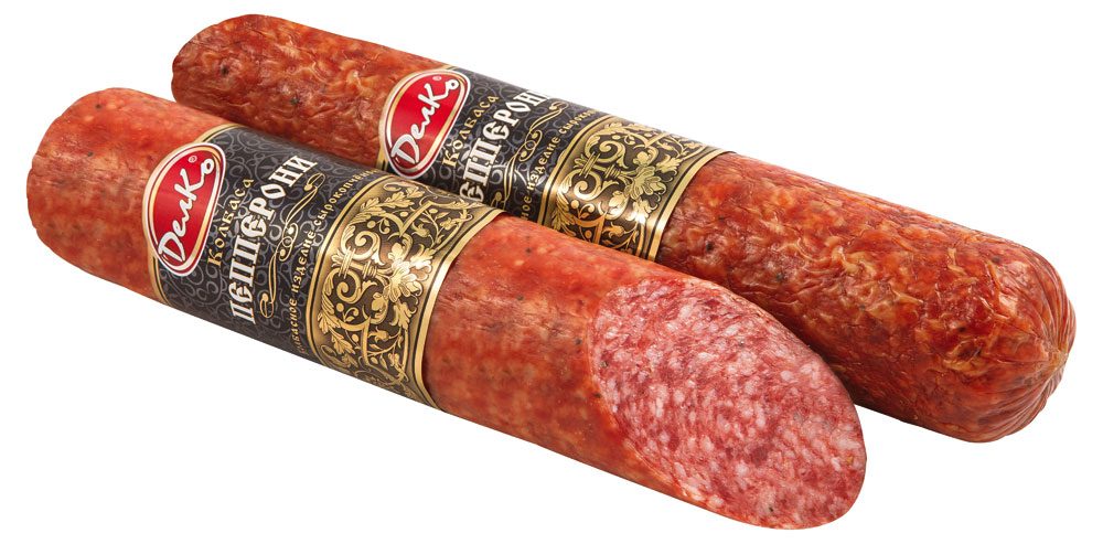 

Колбаса сырокопченая ДелКо Пепперони (0,2-0,5 кг), 1 упаковка ~ 0,4 кг