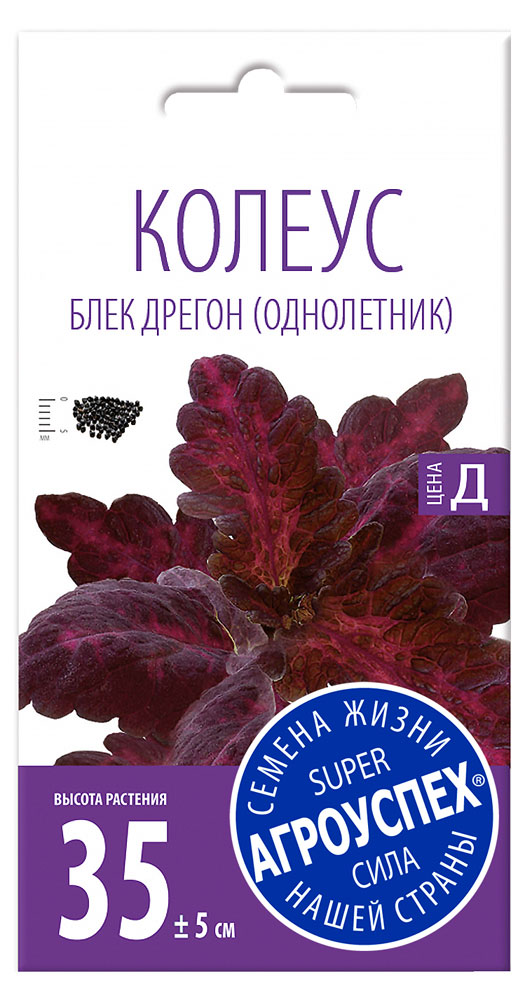 

Семена Колеус Агроуспех Блек Дрегон, 10 шт