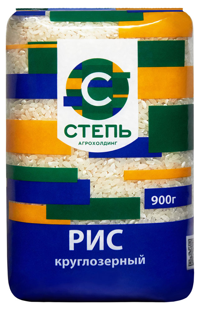 Изображение товара Рис Степь Круглозерный 0. 9 кг - без ГМО, 30 мин приготовления