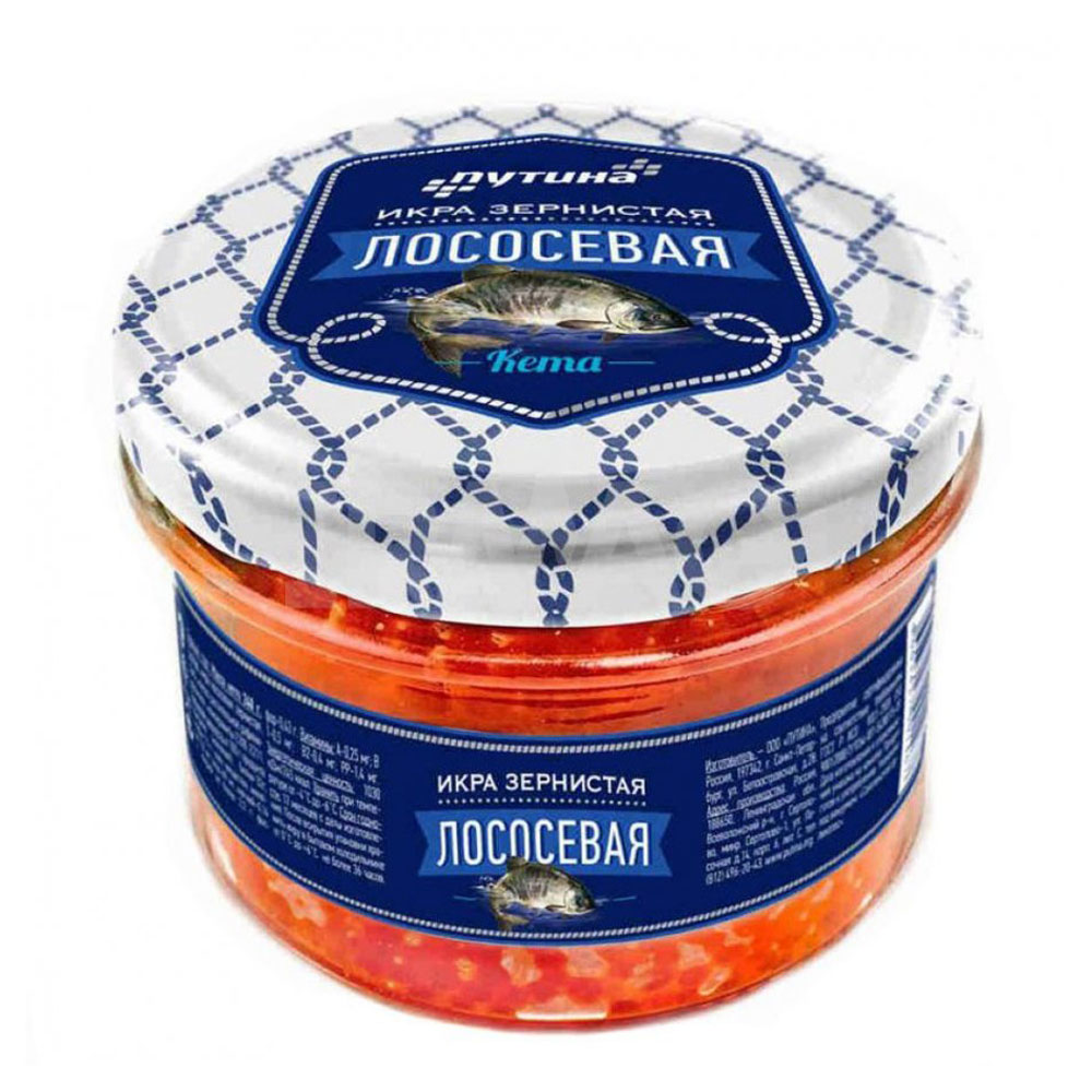 

Икра кеты Путина лососевая зернистая, 240 г