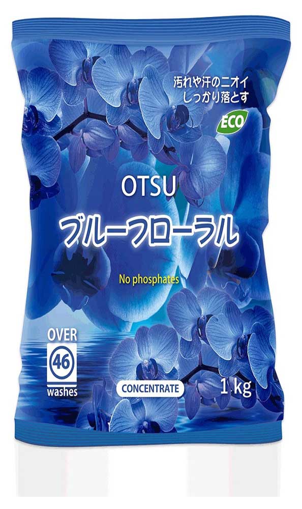 

Стиральный порошок Otsu синтетический без фосфатов и ароматом голубых орхидей, 1 кг