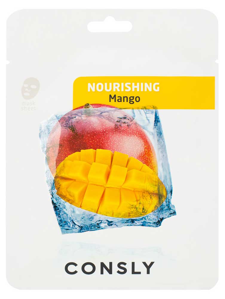 

Маска для лица Consly с экстрактом манго питательная тканевая, 20 мл