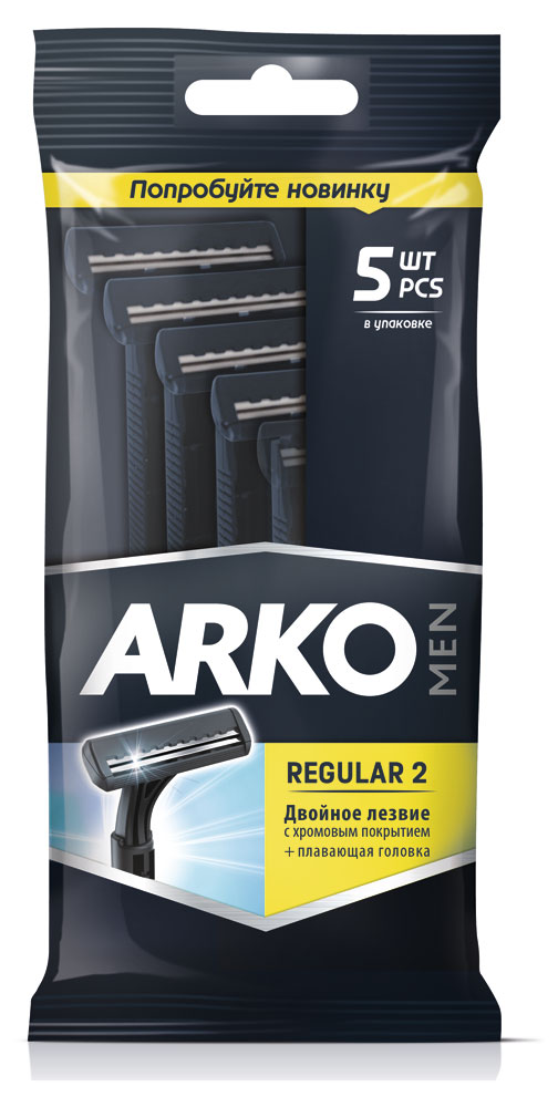 

Станки для бритья Arko Men 2 лезвия одноразовые, 5 шт