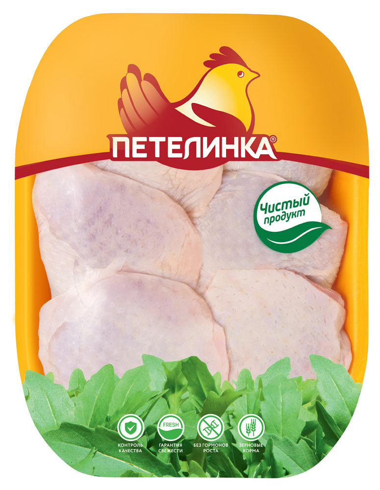 Изображение товара Сочные куриные бедра «Петелинка» с кожей, 1,2 кг