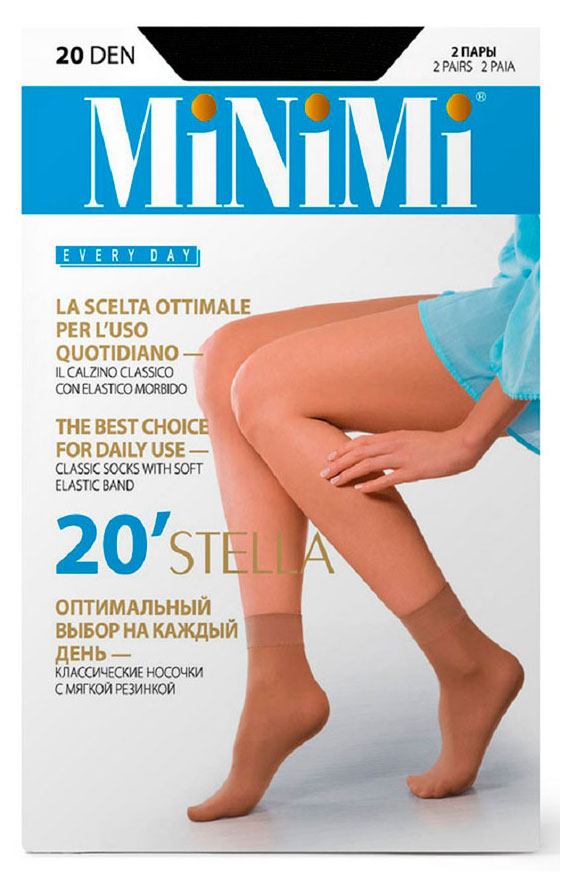 

Носки женские Minimi Stella 20 den nero