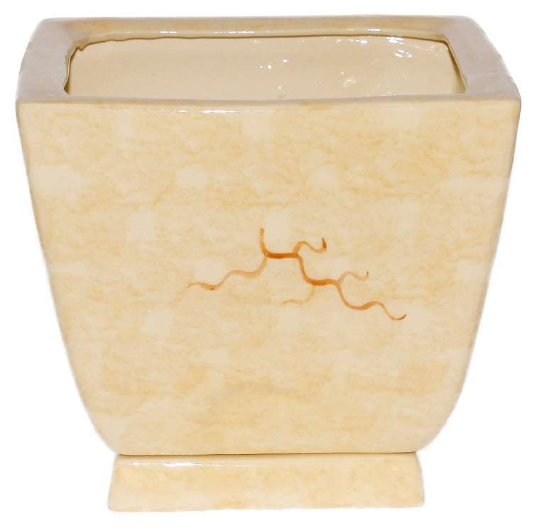 

Горшок керамический Парус бежевый с поддоном 20х22 см, 6 л