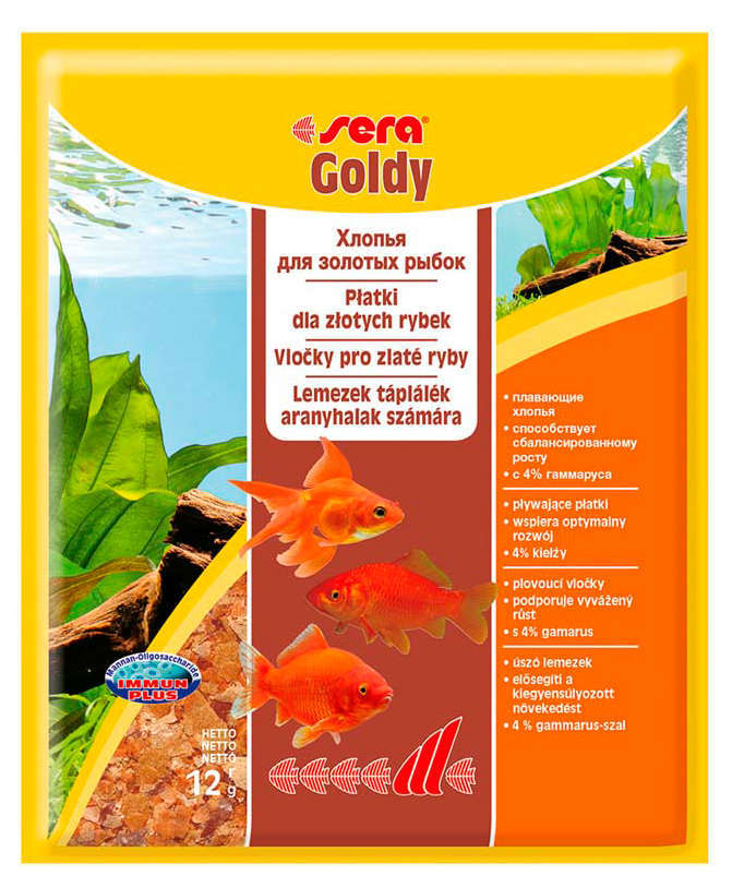 

Корм для рыб Sera Goldy хлопья, 12 г