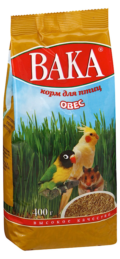 

Корм для птиц Вака овес, 400 г