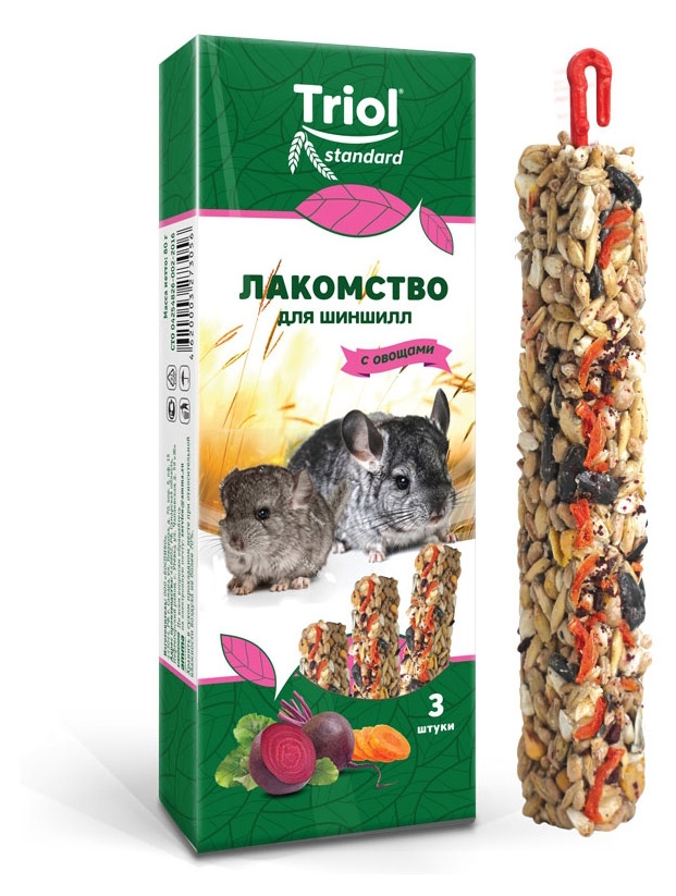 

Лакомство для шиншилл Triol С овощами, 100 г