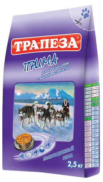 

Сухой корм для собак Трапеза Прима, 2,5 кг