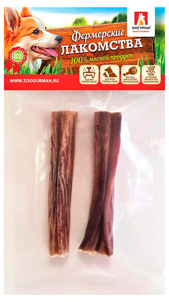 

Лакомство для собак Фермерские Лакомства говядина, 50 г
