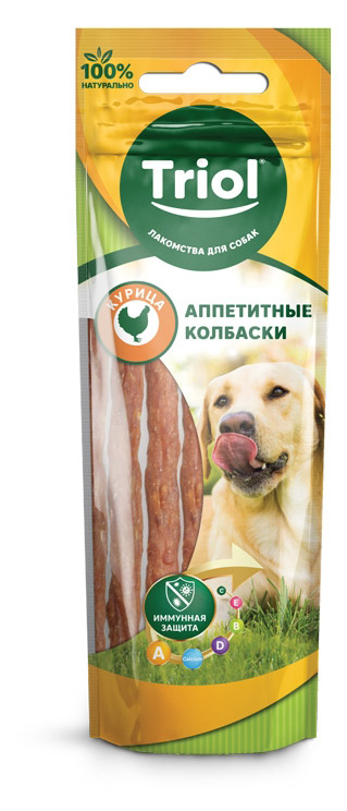 

Лакомство для собак Triol колбаски из курицы, 40 г