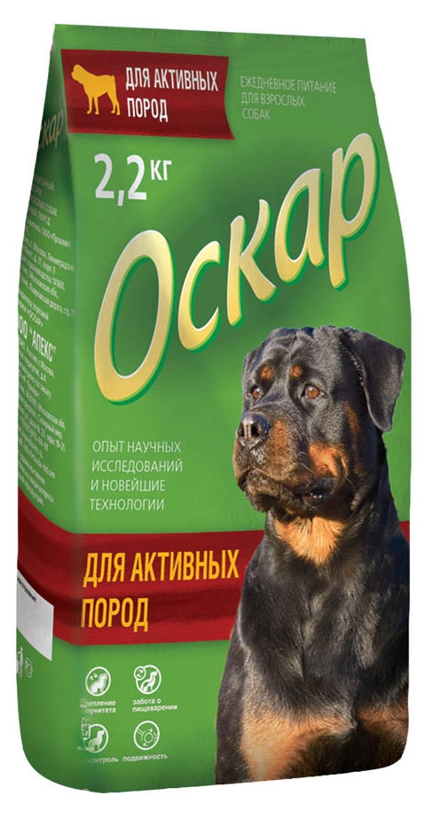 

Сухой корм для собак Оскар активных пород, 2,2 кг