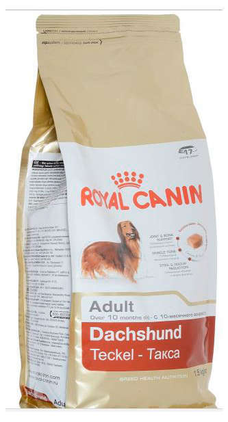 

Сухой корм для собак породы такса Royal Canin Dachshund 28 с 10 месяцев, 1,5 кг