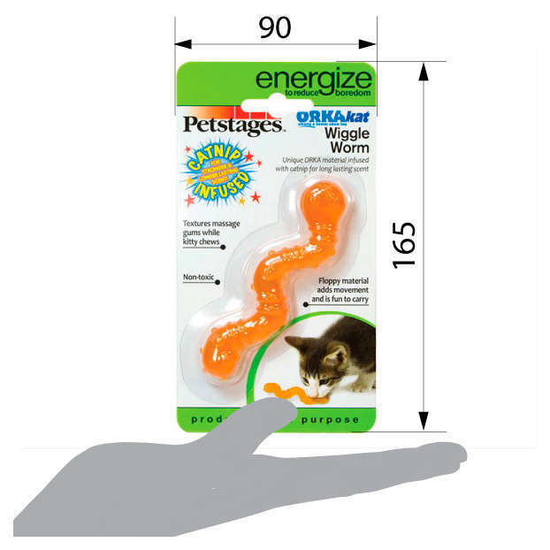 

Игрушка для кошек Petstages Energize ОPKA червяк, 11 см