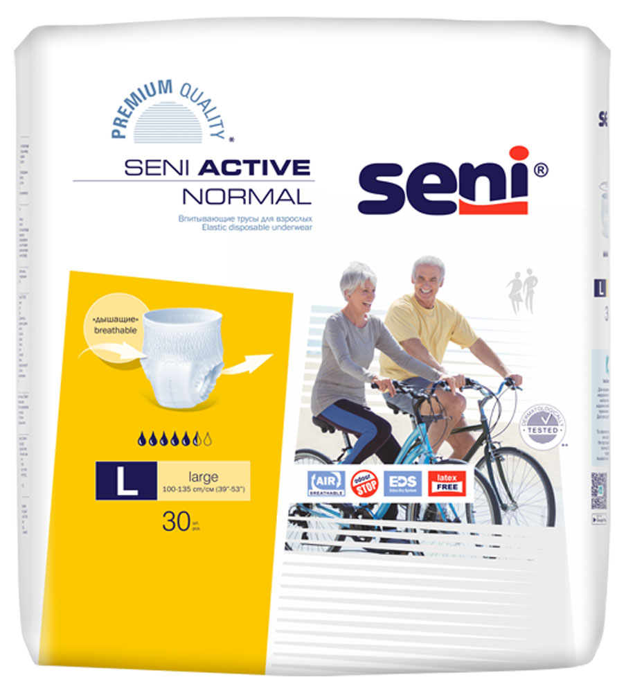 

Трусы урологические для взрослых Seni Activ Normal размер L, 30 шт