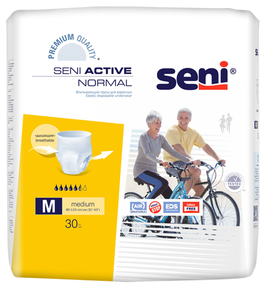 

Трусы урологические для взрослых Seni Activ Normal размер M, 30 шт